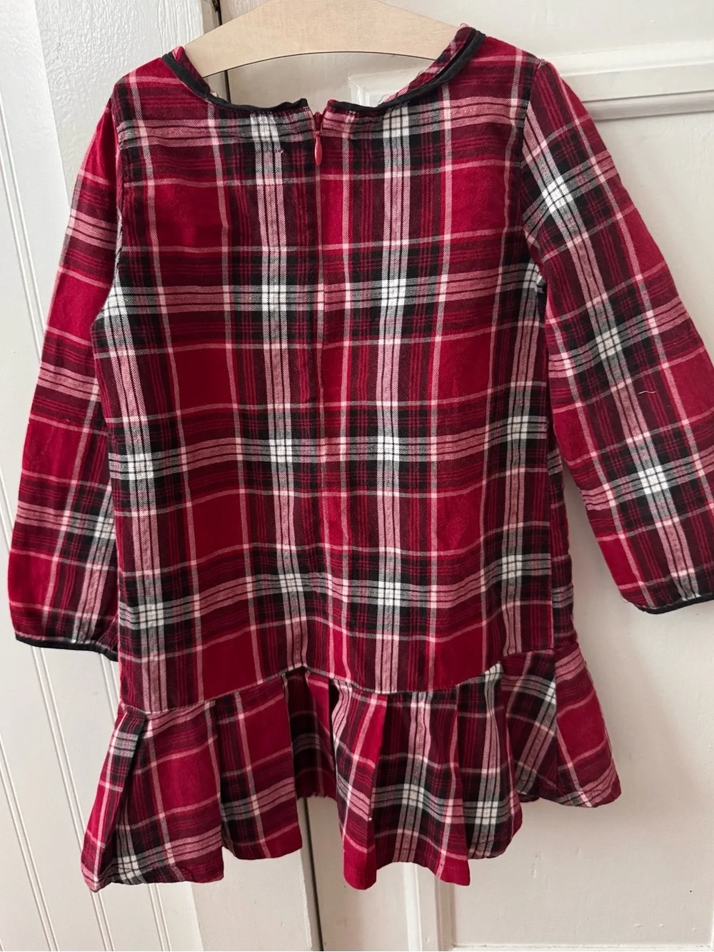 GAP Baby Red and Black Plaid Shirt Dress